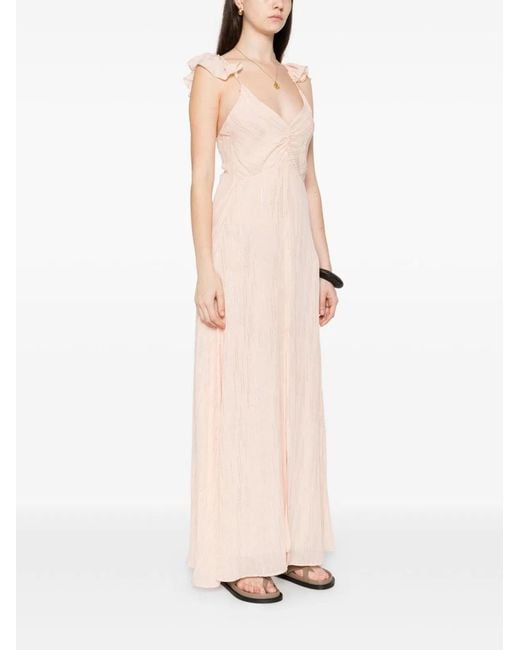 Forte_forte White V-Necked Long Dress