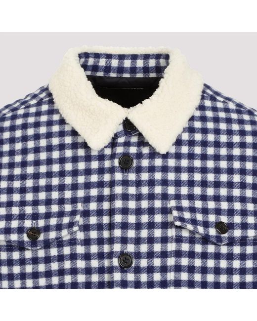 Undercover Blue Wool Bomber Jacket for men