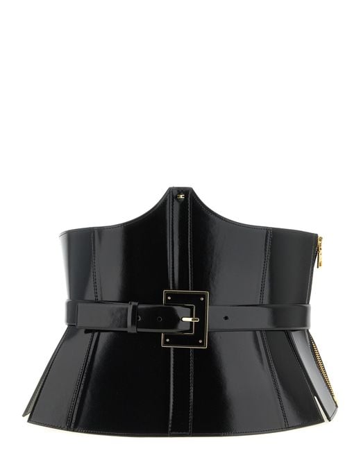 Elisabetta Franchi Black Corset Belt