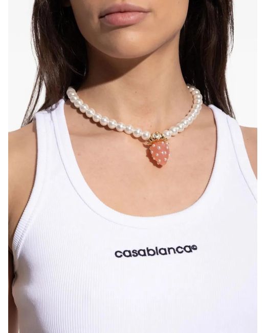 Casablanca White "Strawberry" Necklace