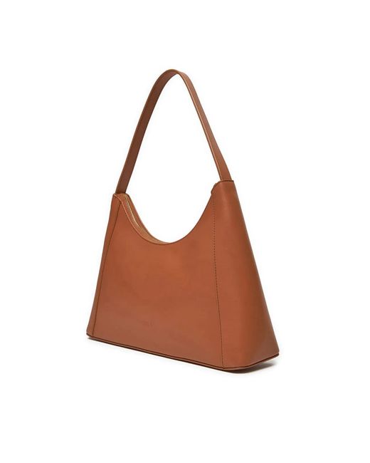 Furla Brown Diamante Logo Shoulder Bag