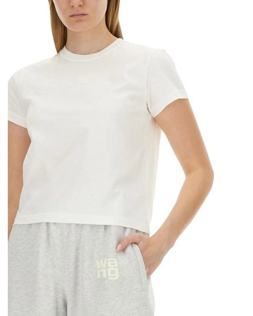 T By Alexander Wang White Alexanderwang.T "Essential Shrunk" T-Shirt