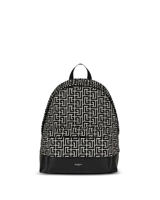 Balmain Black 1945 City Backpack-Mon for men