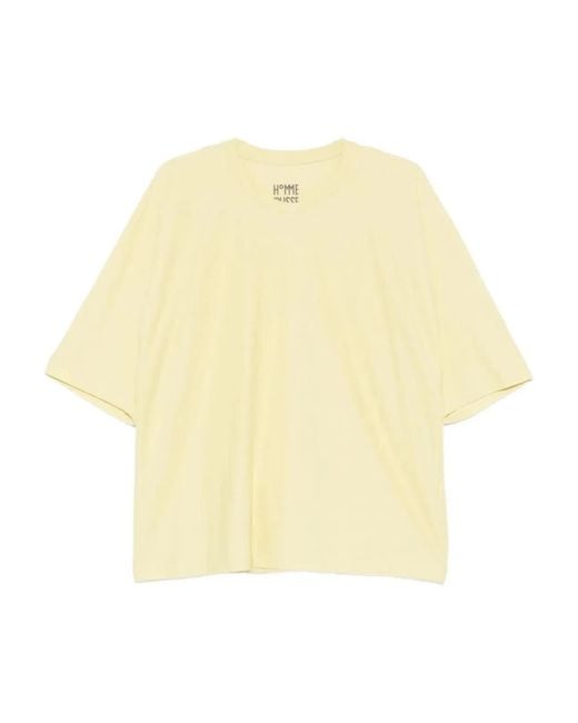 HOMME PLISSÉ Yellow Homme Plisse Homme Plisse Issey Miyake Boxy Short-Sleeve T-Shirt for men