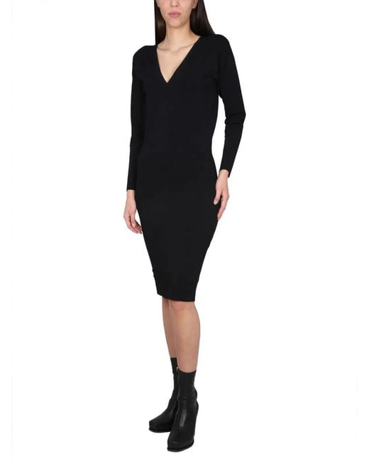 Stella McCartney Black V-Neck Dress