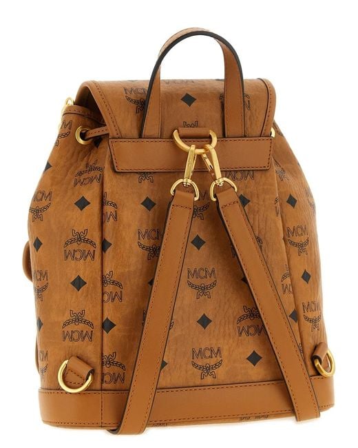 MCM Brown 'Aren' Mini Backpack