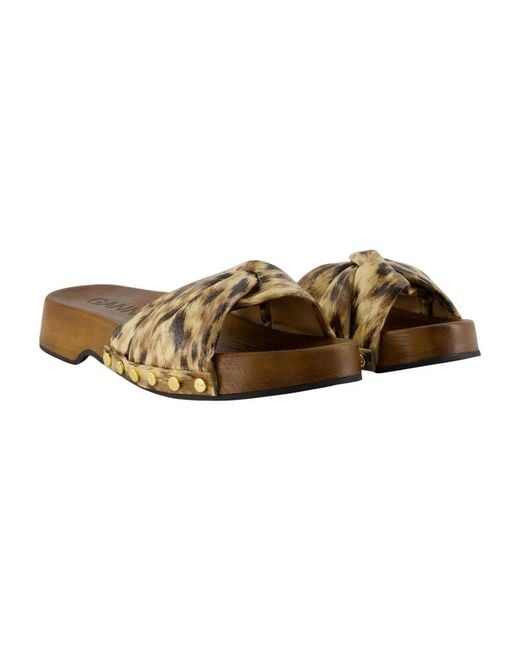 Ganni Brown Tia Fairy Mules