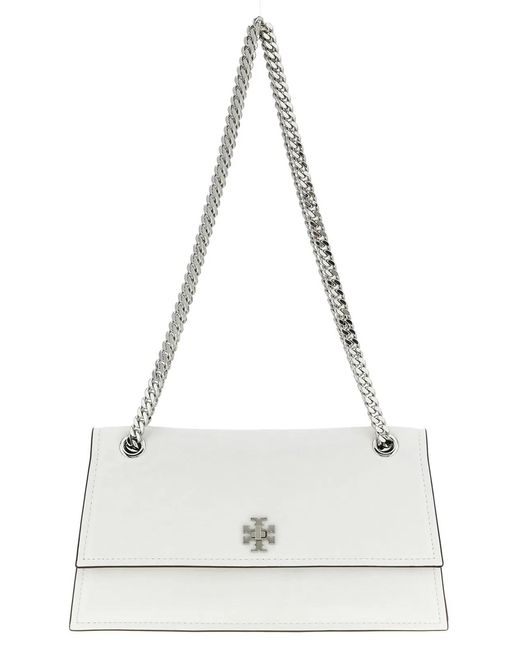 Tory Burch White 'Kira Turnlock' Shoulder Bag
