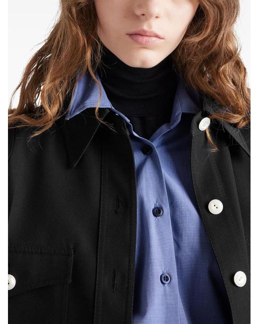 Prada Black Buttoned Long-Sleeve Shirt