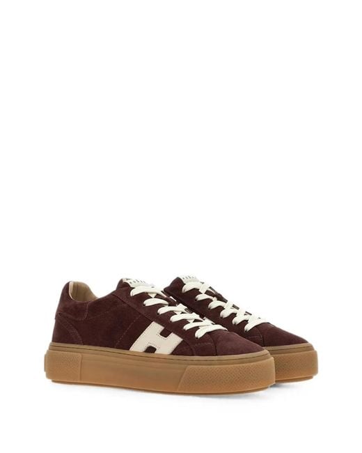 Hogan Brown Sneakers With High Sole