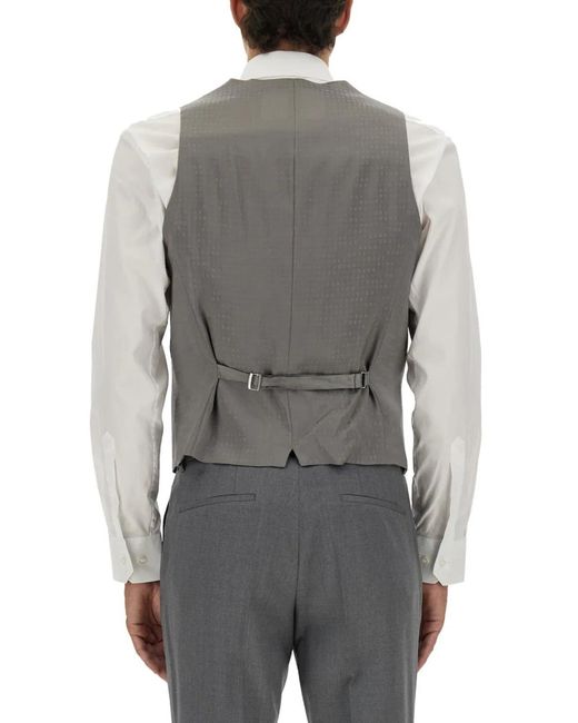 Boss Gray Slim Fit Vest for men