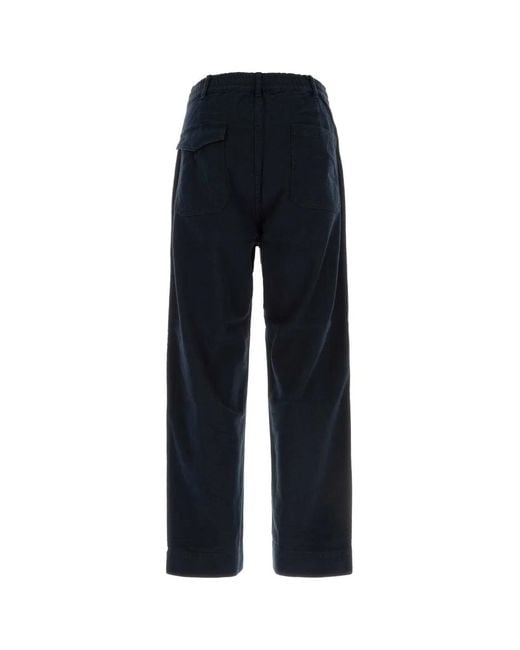 Nanamica Blue Silk Nep Cotton Twill Deck Pants for men
