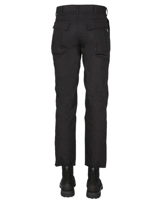 ArkAir Black Pants With Logo Button for men