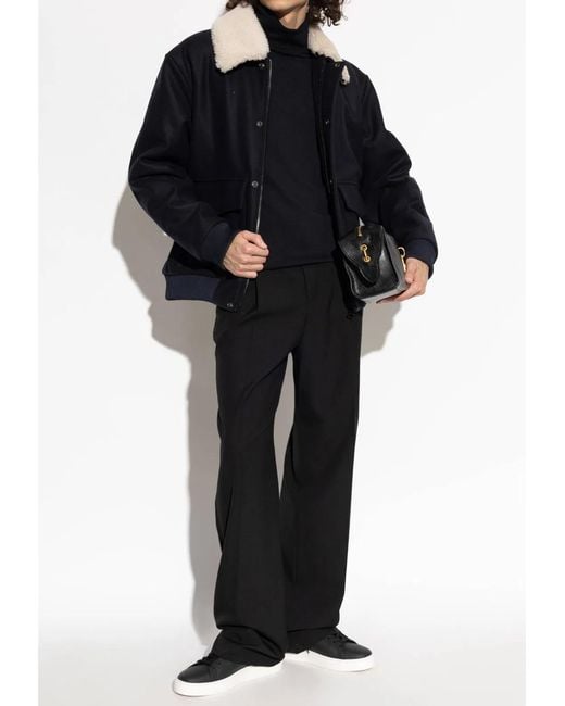 Balmain Blue Bomber Jacket for men