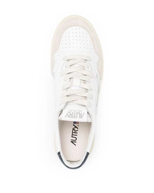 Autry White Medalist Low for men