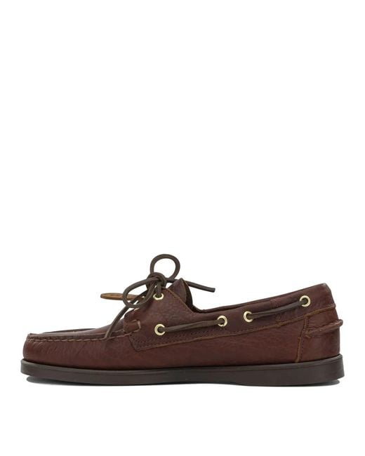 Sebago Brown "Portland Artisan Momoth" Lace-Up Loafers for men