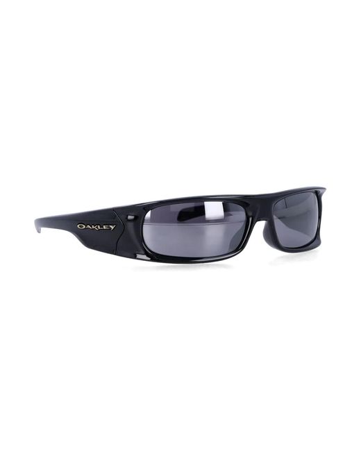 Oakley Blue High-Wrap Eight-Base Performance Sunglasses With O-Matter Frame And Fractal Logo