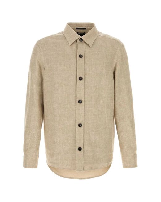 Zegna Natural Cashmere, Linen And Silk Overshirt for men
