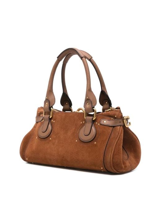 Chloé Brown Paddington Leather Shoulder Bag