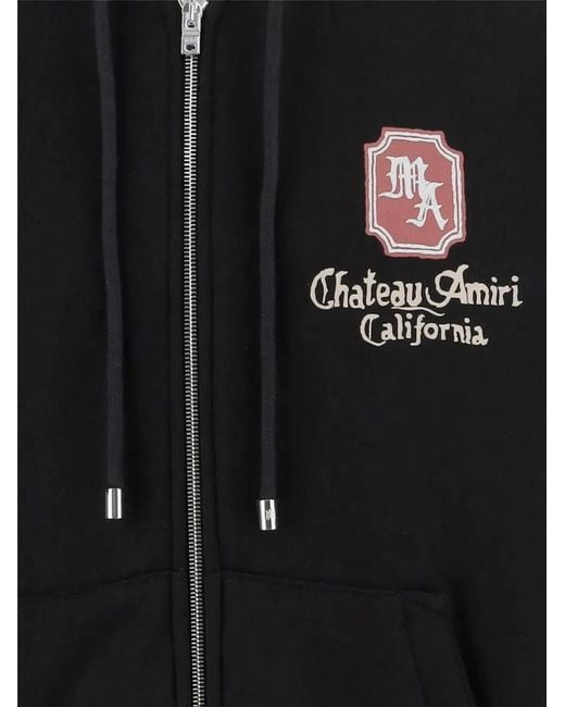 Amiri Black Ma Chateau Zip Hoodie for men