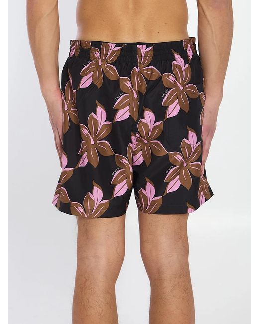 Gucci Blue Infinity Print Swimsuit for men