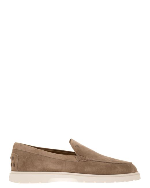 Tod's Brown Suede Slipper Moccasin for men