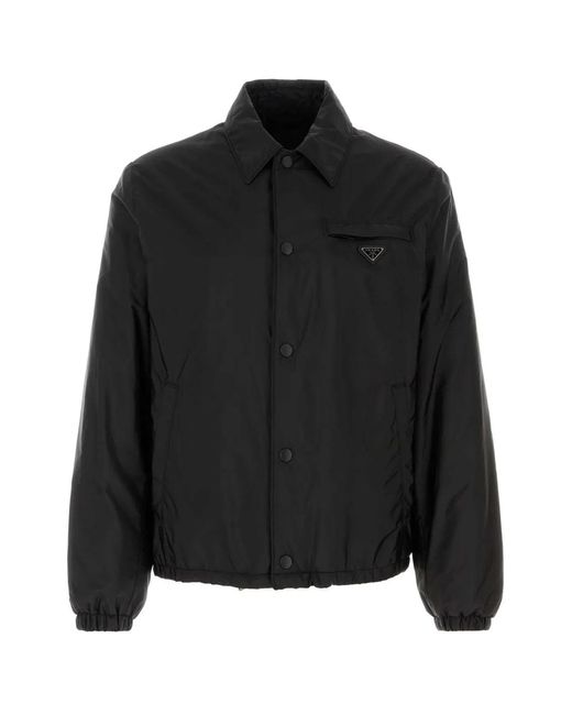 Prada Black Re-Nylon Padded Jacket for men