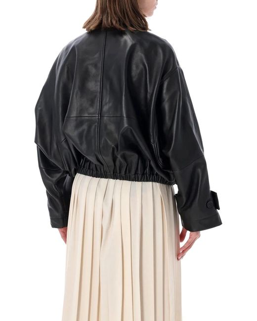 Rohe Black Leather Blouson Jacket