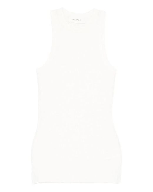 Lisa Yang White Amya Cotton And Cashmere Top