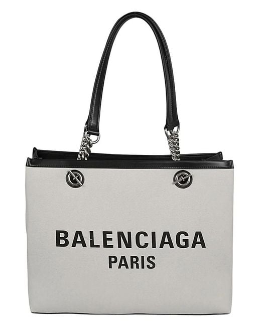 Balenciaga White Duty Free Medium Tote Bag