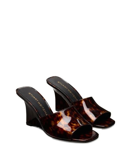 Stuart Weitzman Brown Viniwdgmul85,Gloss Tortoise
