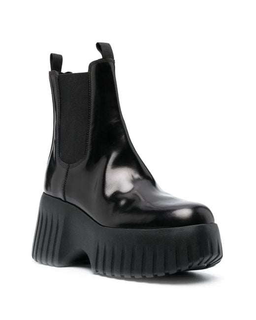 Hogan Black H-Stripe Chelsea Boot