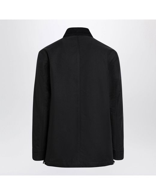 Prada Black Jacket With Corduroy Collar for men