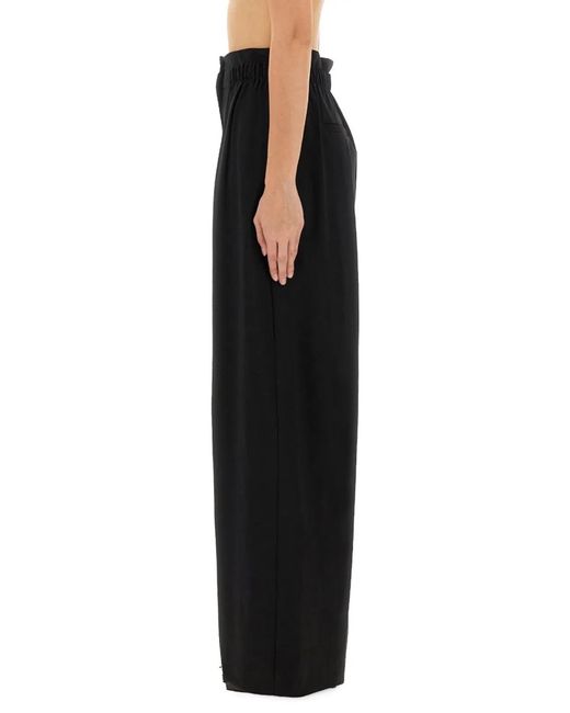 Sportmax Black Max Mara High-Rise Wide-Leg Denim Cargo Pants