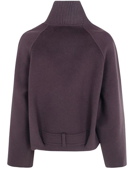 Seventy Purple Wool Bomber Jacket