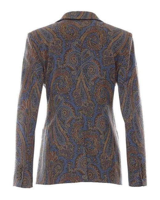 Etro Black Single Breasted Jacket