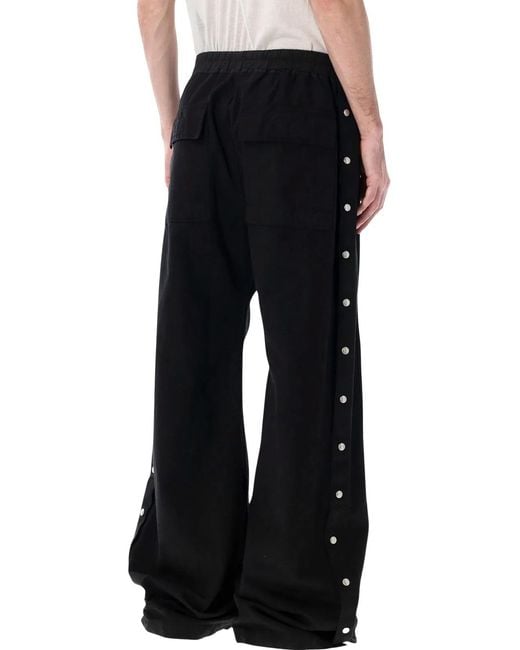Rick Owens Black Cotton-Blend Trousers for men