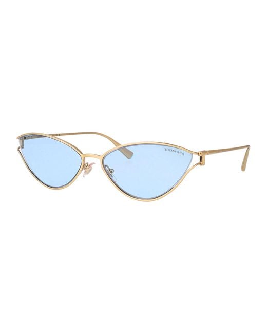 Tiffany & Co Blue Tiffany & Co Pale Metal Sunglasses