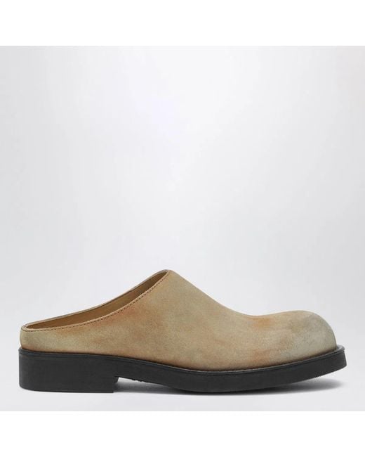 MM6 by Maison Margiela Brown Suede Leather Slippers for men