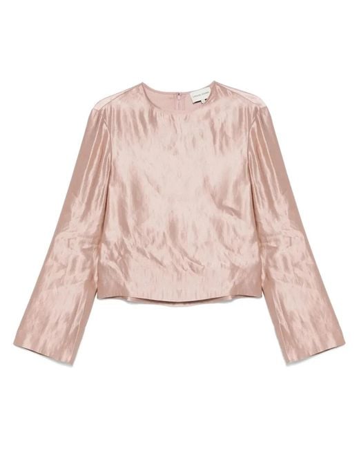 Loulou de Saison Pink Nino Round Neck Blouse