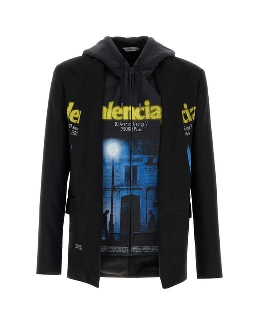 Balenciaga Black Wool Blazer for men