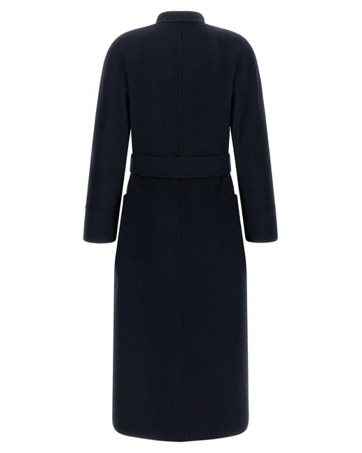 Max Mara Blue 'Nodo' Reversible Coat