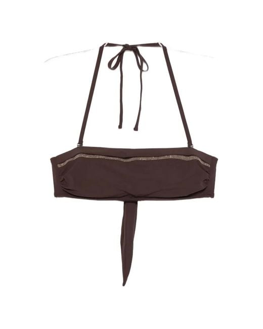 Brunello Cucinelli Brown Swimsuit Top