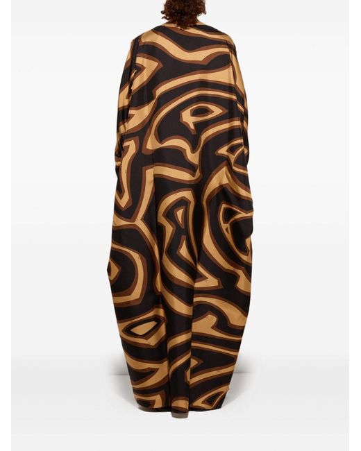 Emilio Pucci Multicolor Printed Silk Kaftan