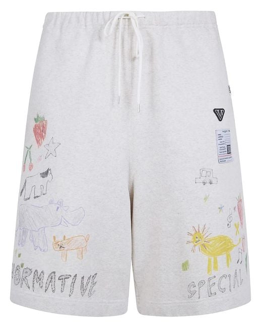Maison Mihara Yasuhiro Gray "Kids Doodle" Shorts for men