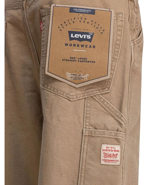 Levi's Natural "568 Loose Carpenter" Pants for men