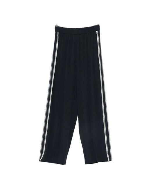 Fabiana Filippi Blue Silk Blend Trousers