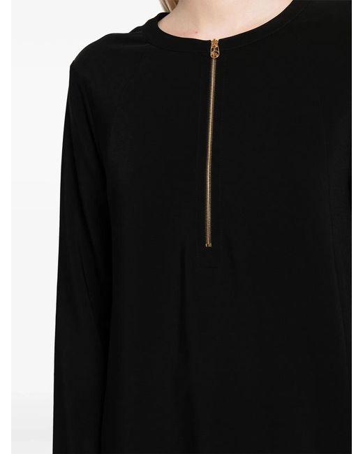 Stella McCartney Black Iconic Zip Detailed Top