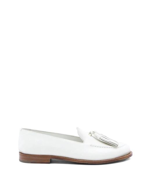 Church's White Smooth Leather Loafers With Tassels