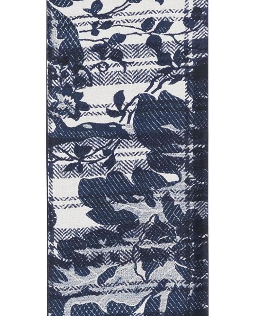Pierre Louis Mascia Blue Printed Silk Scarf